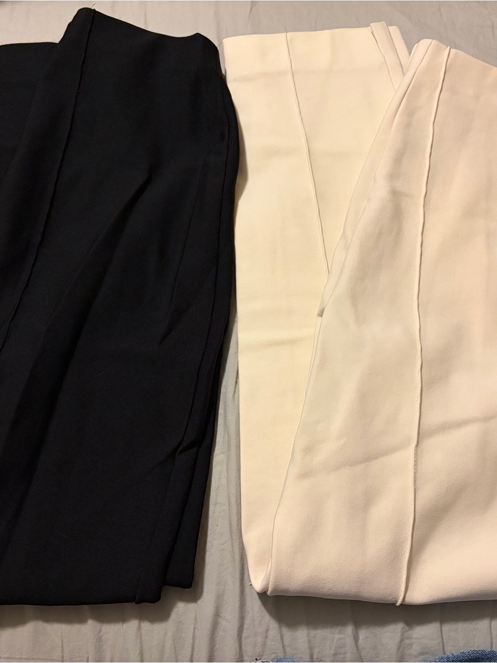 Lauren Vidal Black and Cream Tailored Trousers